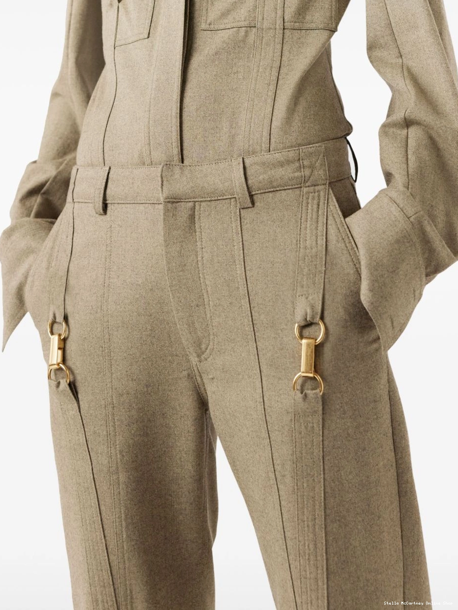 Affordable wool McCartney trousers Women hardware-detail Stella flannel 0405
